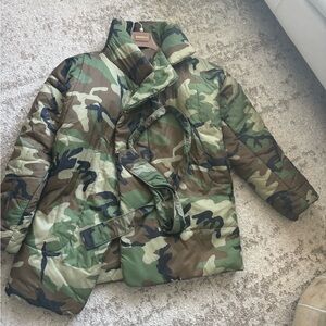Norma Kamali Sleeping Camo Bag Coat